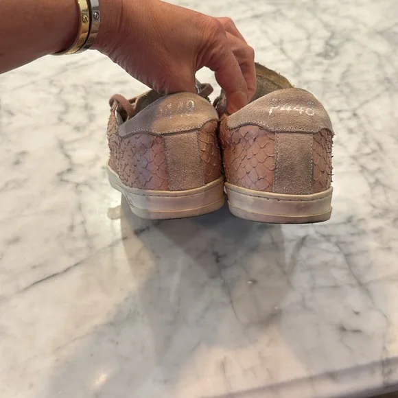 P448 Rose Snake Low John Sneakers 38 - Picture 5 of 5